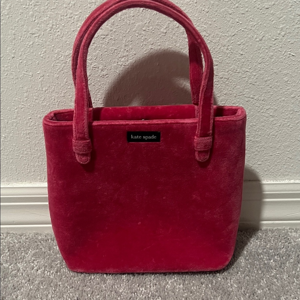 Kate Spade Pink Velvet Mini Tote Bag